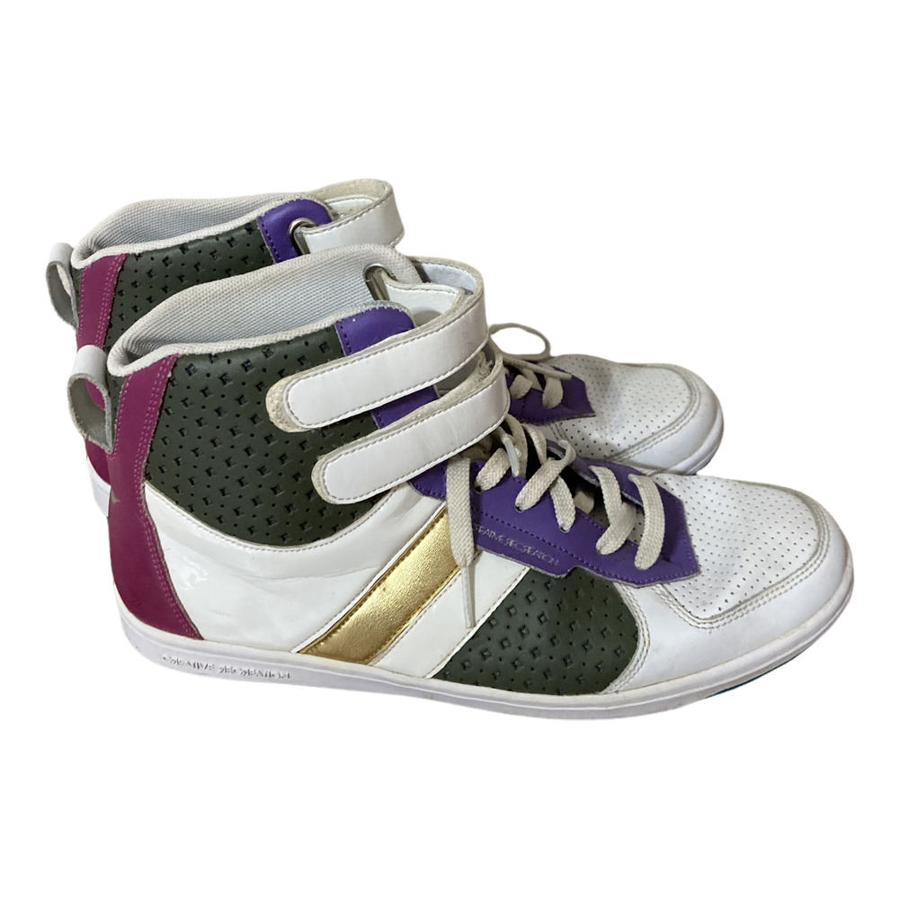 CREATIVE RECREATION Purple White Gold Leather ATHLETIC Shoes W DICOCO 8.5 L